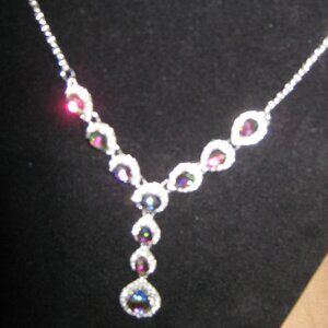 NWT Charter Club Mystic Topaz Necklace Plus Bonus Silver Necklace